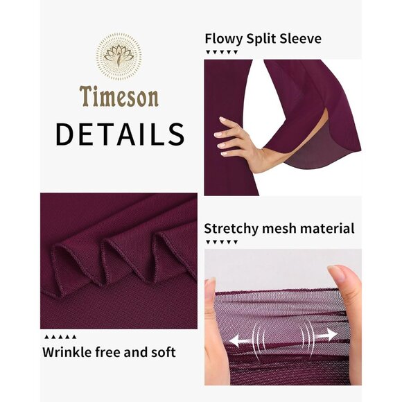 Women's 3/4 Sleeve Floral Blouses Shirts Double Layers V Neck Dressy Tunics Tops - Picture 5 of 6